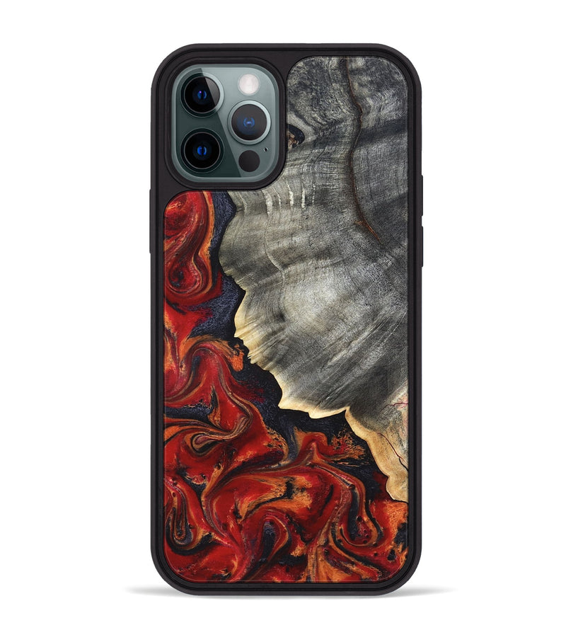 iPhone 12 Pro Max Wood Phone Case - Lamar (Red, 820499)