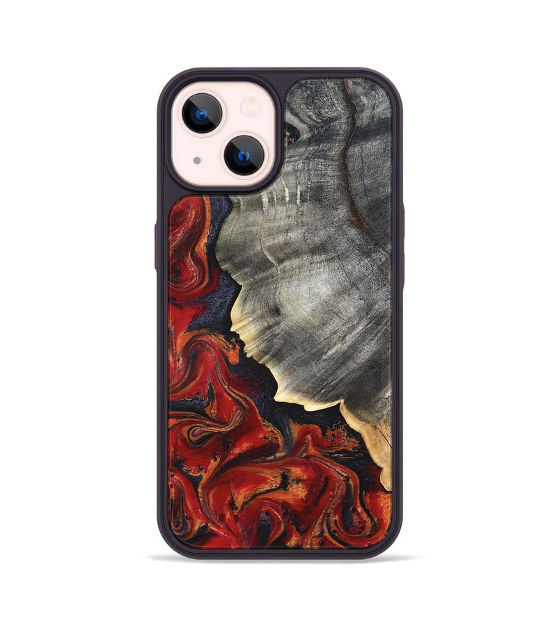 iPhone 14 Wood Phone Case - Lamar (Red, 820499)