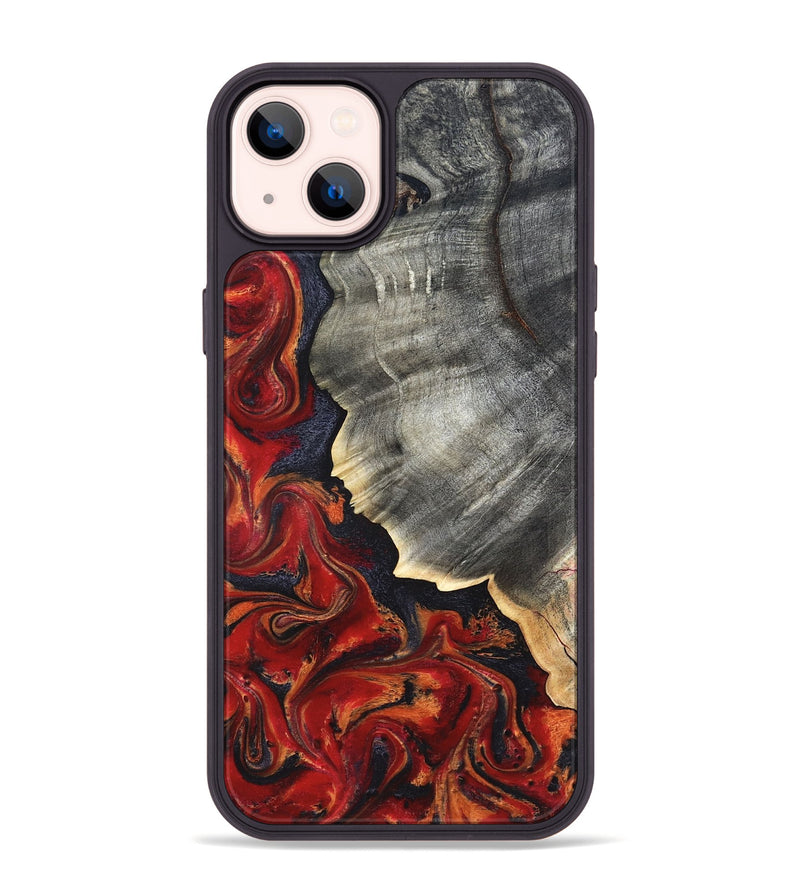 iPhone 14 Plus Wood Phone Case - Lamar (Red, 820499)