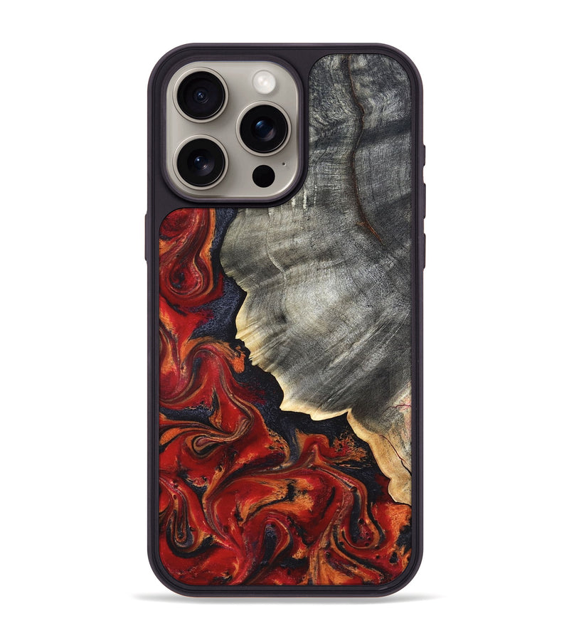 iPhone 15 Pro Max Wood Phone Case - Lamar (Red, 820499)
