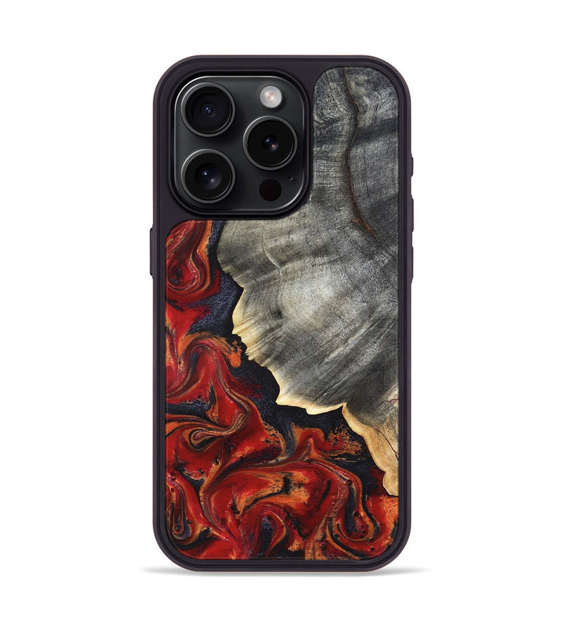 iPhone 15 Pro Wood Phone Case - Lamar (Red, 820499)