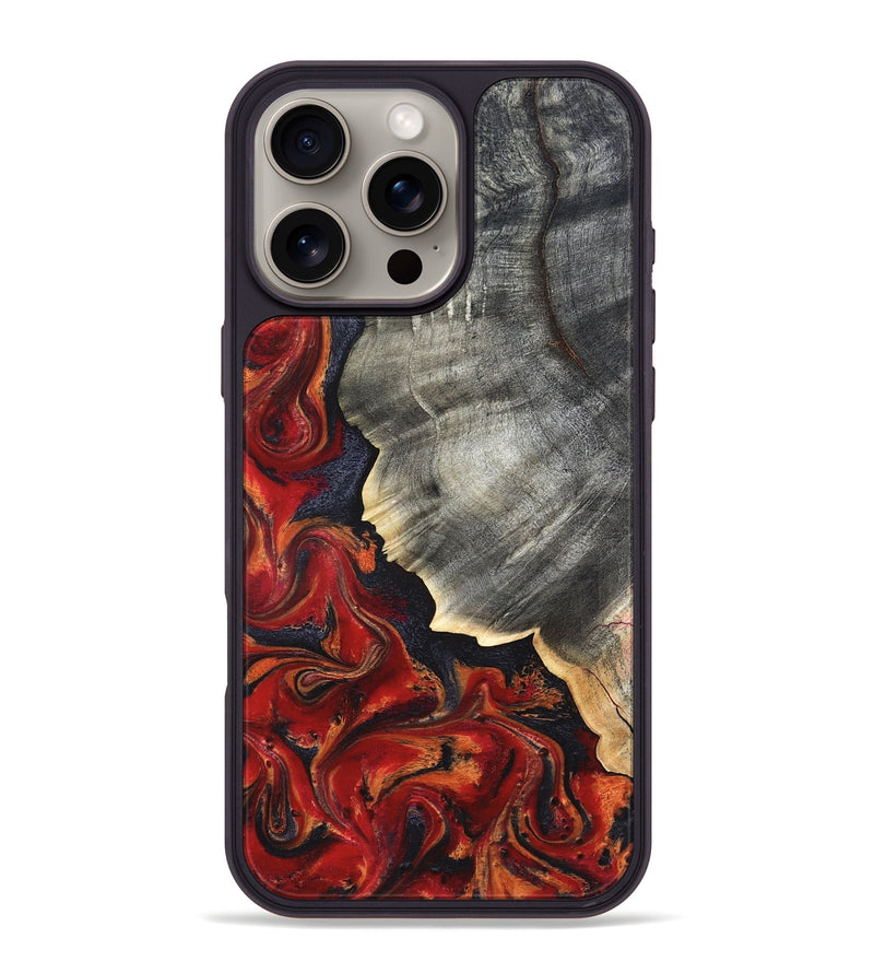 iPhone 16 Pro Max Wood Phone Case - Lamar (Red, 820499)