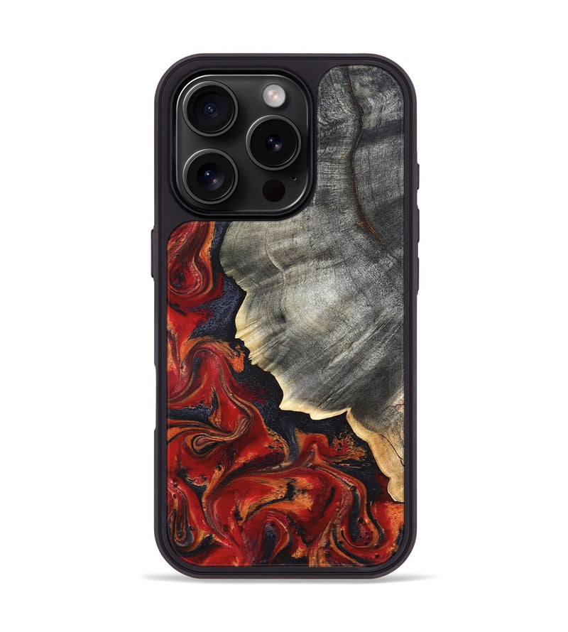 iPhone 16 Pro Wood Phone Case - Lamar (Red, 820499)