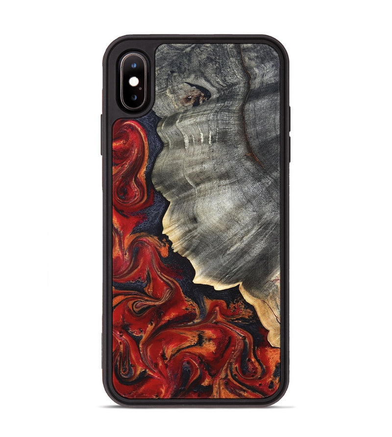 iPhone Xs Max Wood Phone Case - Lamar (Red, 820499)