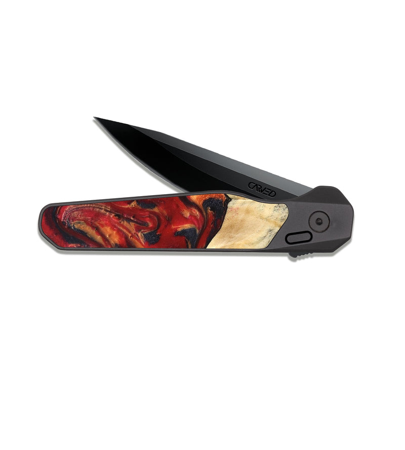 EDC Dark Slate Wood Pocket Knife - Bishop (Red, 820500)