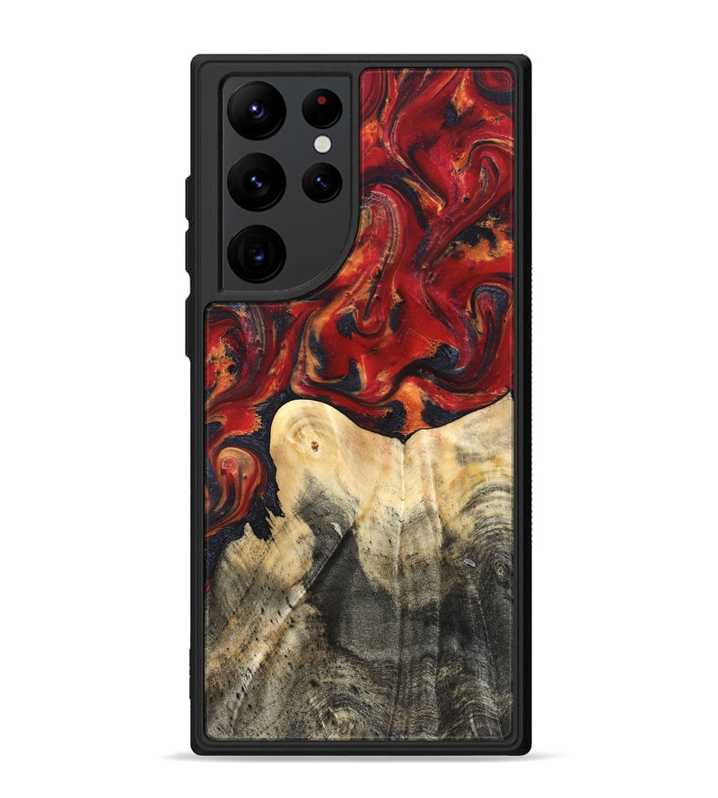 Galaxy S22 Ultra Wood Phone Case - Bishop (Red, 820500)