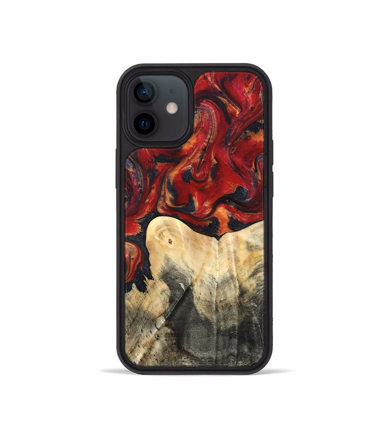 iPhone 12 mini Wood Phone Case - Bishop (Red, 820500)