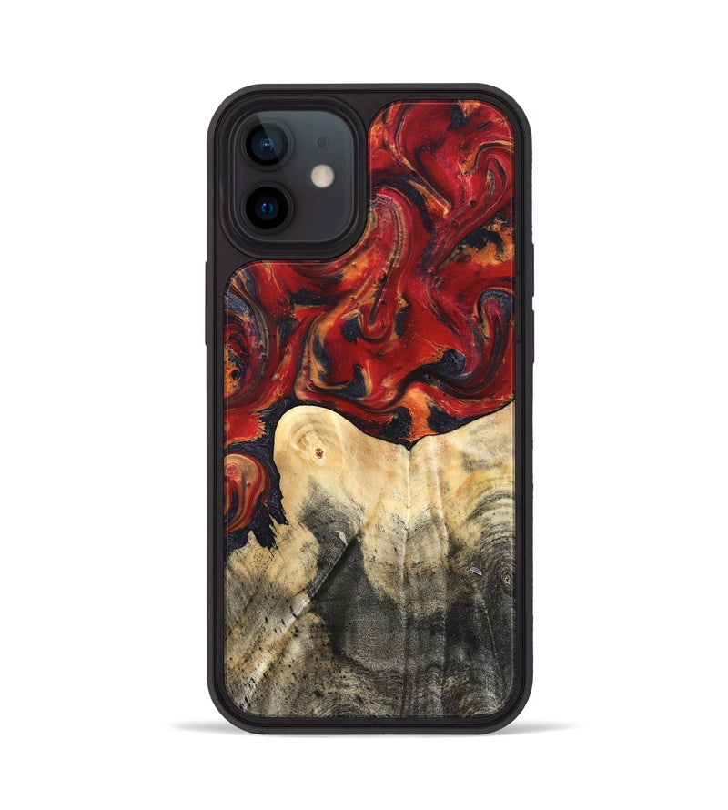 iPhone 12 Wood Phone Case - Bishop (Red, 820500)
