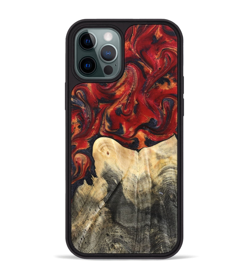 iPhone 12 Pro Max Wood Phone Case - Bishop (Red, 820500)