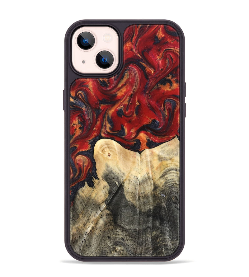 iPhone 14 Plus Wood Phone Case - Bishop (Red, 820500)