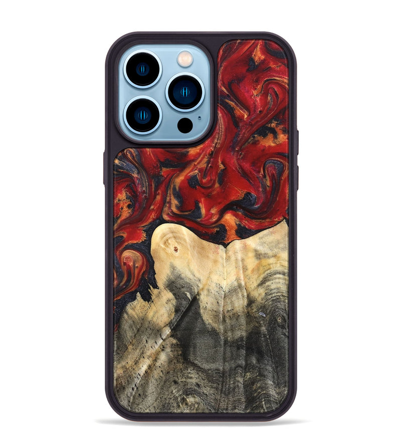 iPhone 14 Pro Max Wood Phone Case - Bishop (Red, 820500)