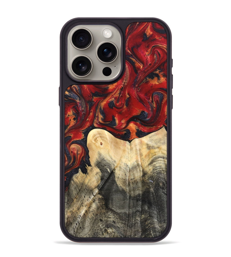 iPhone 15 Pro Max Wood Phone Case - Bishop (Red, 820500)
