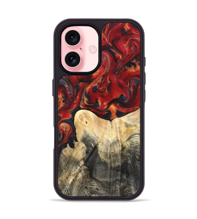 iPhone 16 Wood Phone Case - Bishop (Red, 820500)