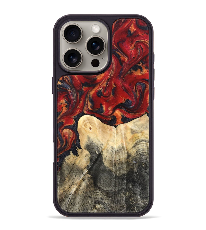 iPhone 16 Pro Max Wood Phone Case - Bishop (Red, 820500)