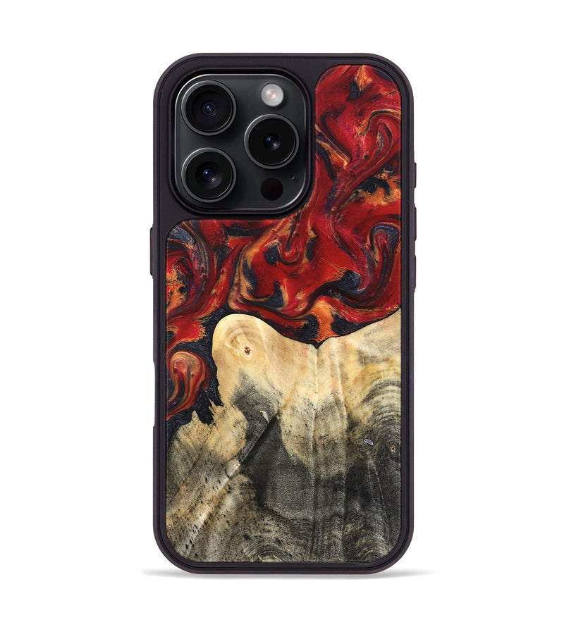 iPhone 16 Pro Wood Phone Case - Bishop (Red, 820500)