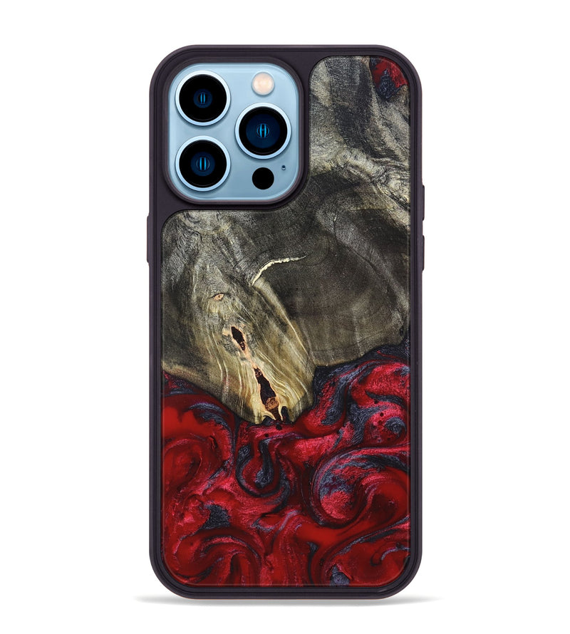 iPhone 14 Pro Max Wood Phone Case - Jakob (Red, 820501)