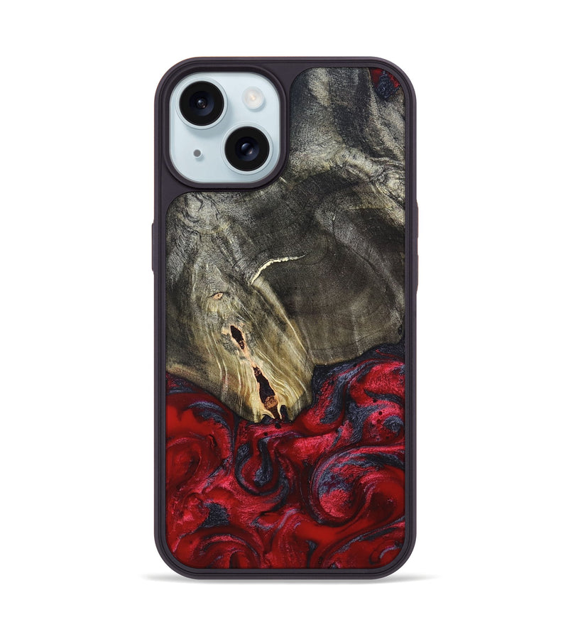 iPhone 15 Wood Phone Case - Jakob (Red, 820501)