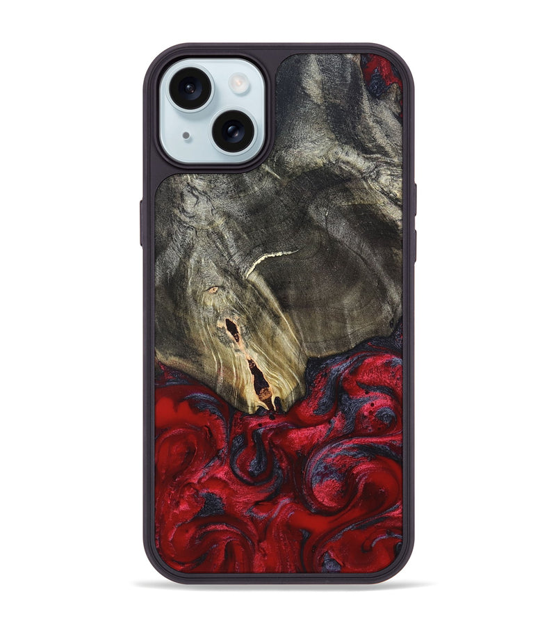 iPhone 15 Plus Wood Phone Case - Jakob (Red, 820501)