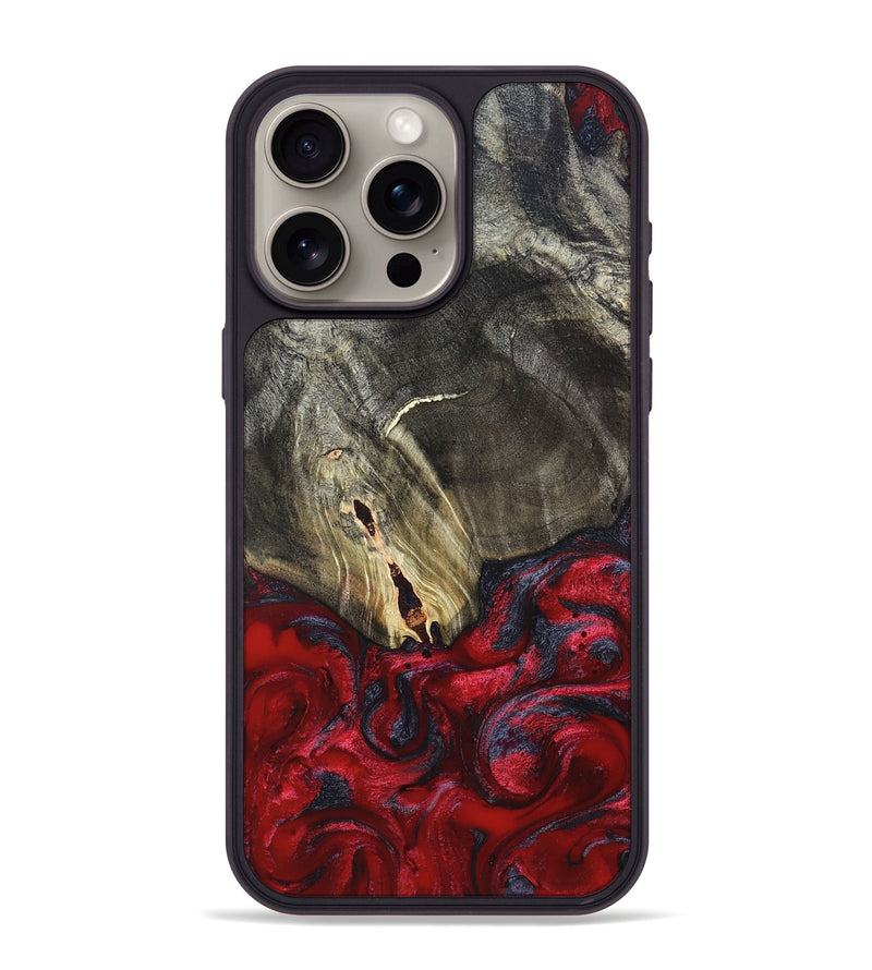 iPhone 15 Pro Max Wood Phone Case - Jakob (Red, 820501)