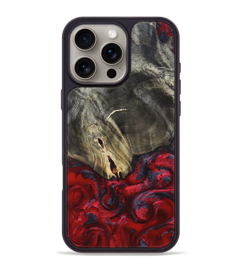 iPhone 16 Pro Max Wood Phone Case - Jakob (Red, 820501)