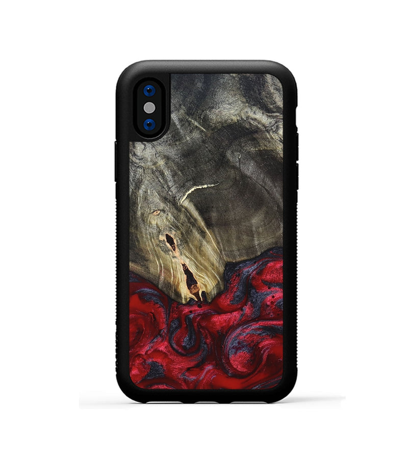 iPhone Xs Wood Phone Case - Jakob (Red, 820501)