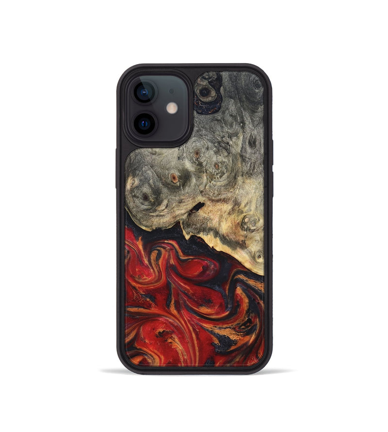 iPhone 12 mini Wood Phone Case - Urban (Red, 820502)