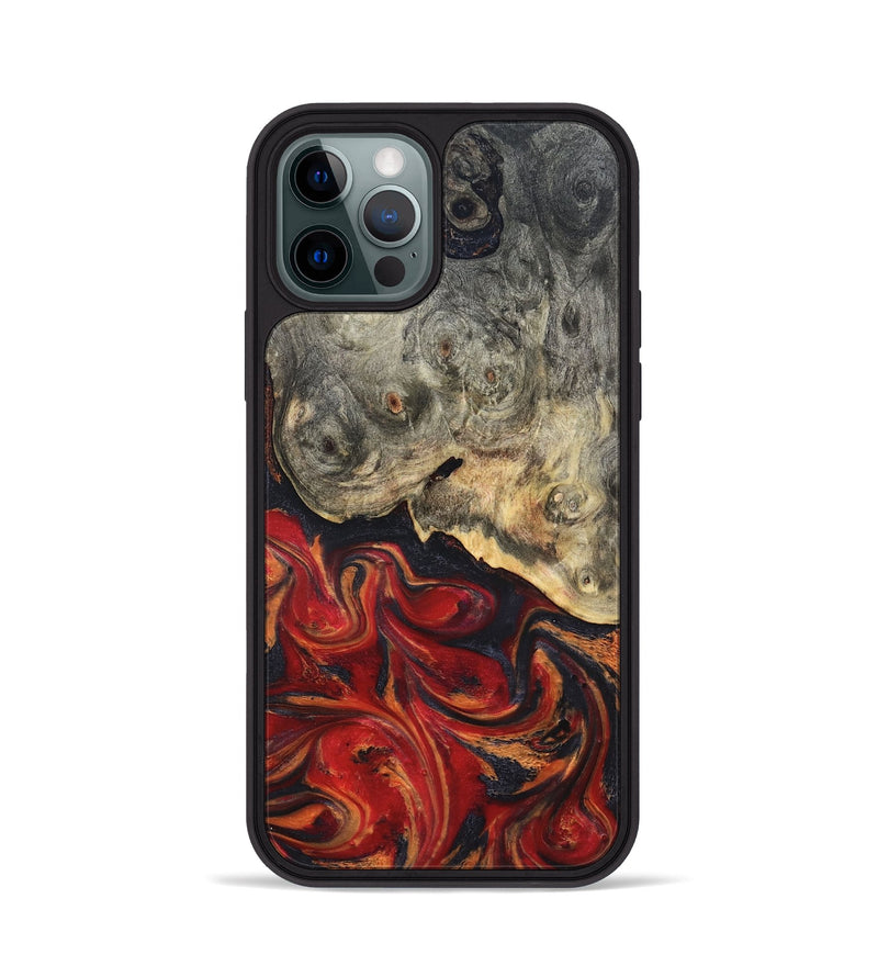 iPhone 12 Pro Wood Phone Case - Urban (Red, 820502)