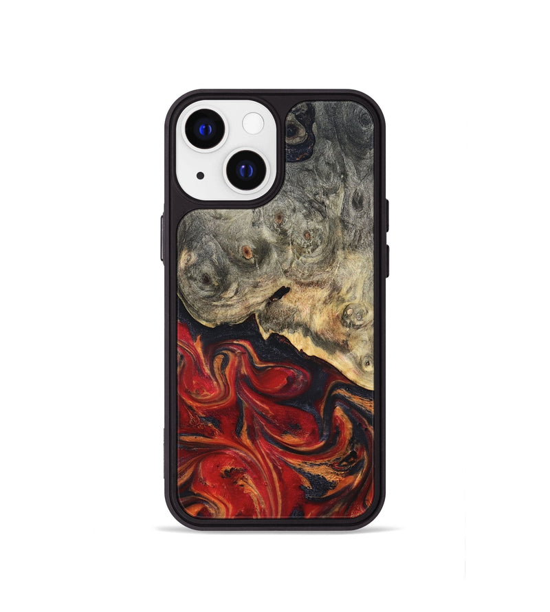 iPhone 13 mini Wood Phone Case - Urban (Red, 820502)