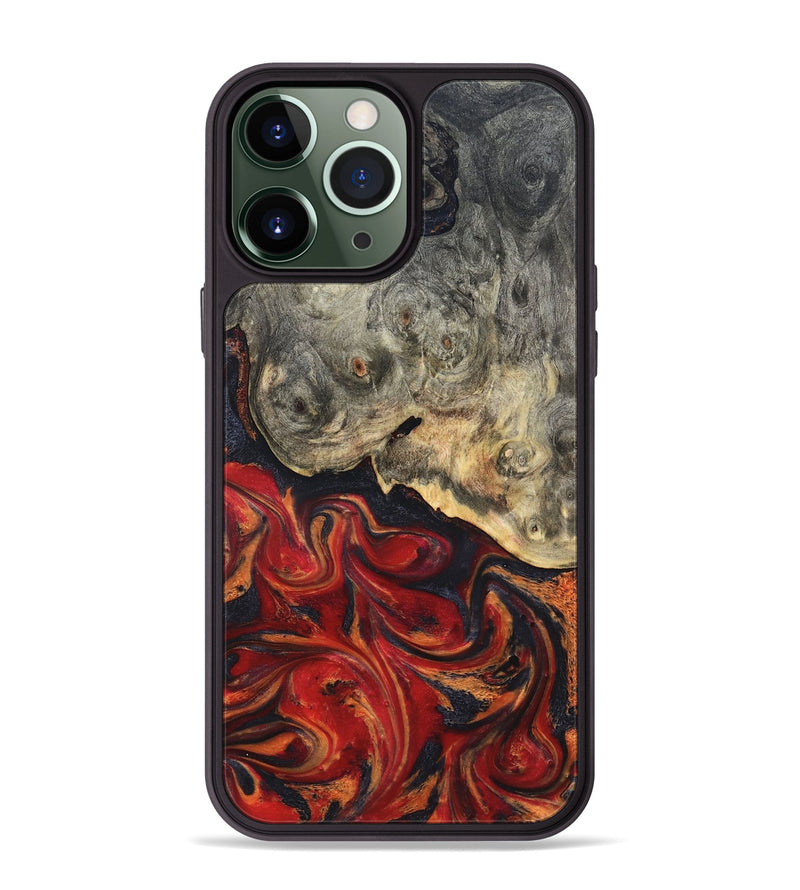 iPhone 13 Pro Max Wood Phone Case - Urban (Red, 820502)