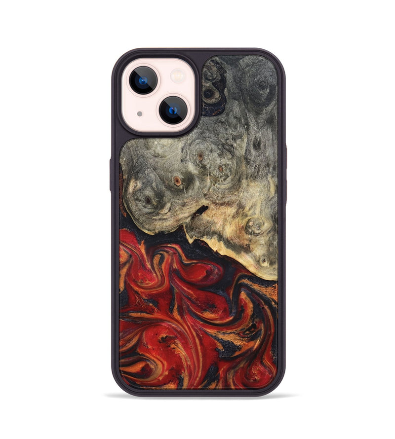 iPhone 14 Wood Phone Case - Urban (Red, 820502)