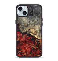 iPhone 15 Plus Wood Phone Case - Urban (Red, 820502)