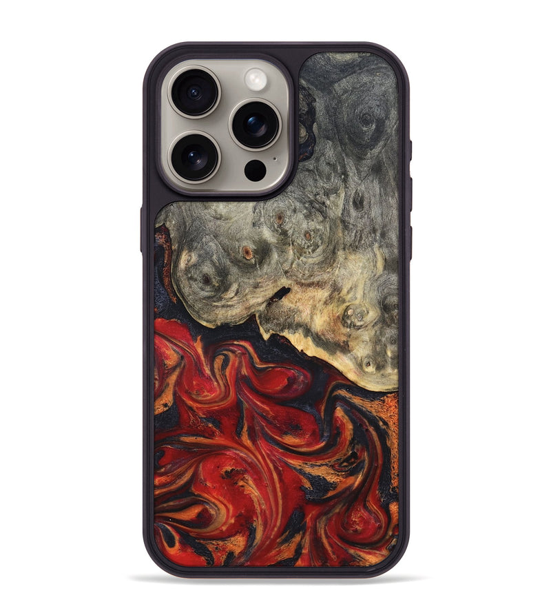 iPhone 15 Pro Max Wood Phone Case - Urban (Red, 820502)