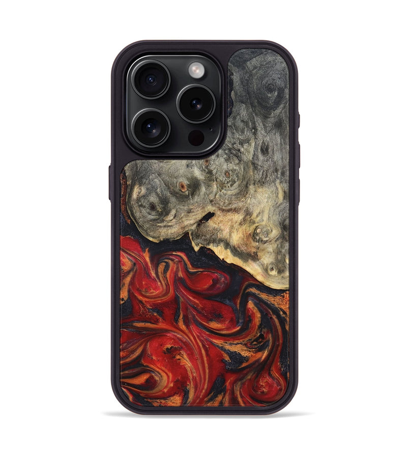 iPhone 15 Pro Wood Phone Case - Urban (Red, 820502)