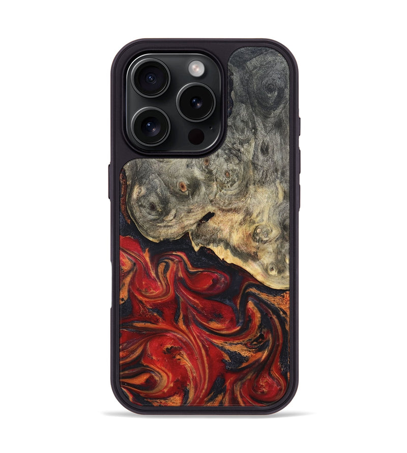 iPhone 16 Pro Wood Phone Case - Urban (Red, 820502)