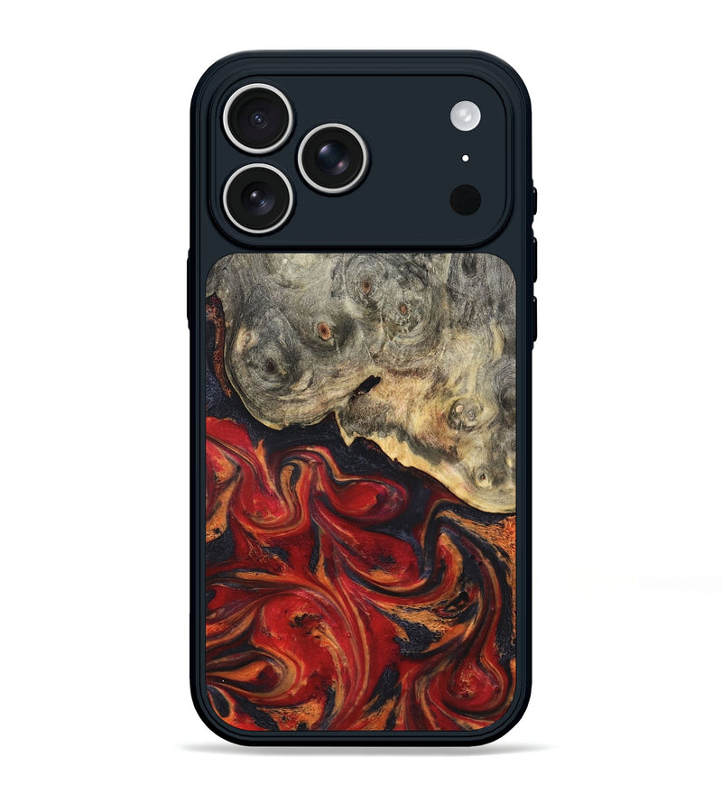 iPhone 17 Pro Max Wood Phone Case - Urban (Red, 820502)