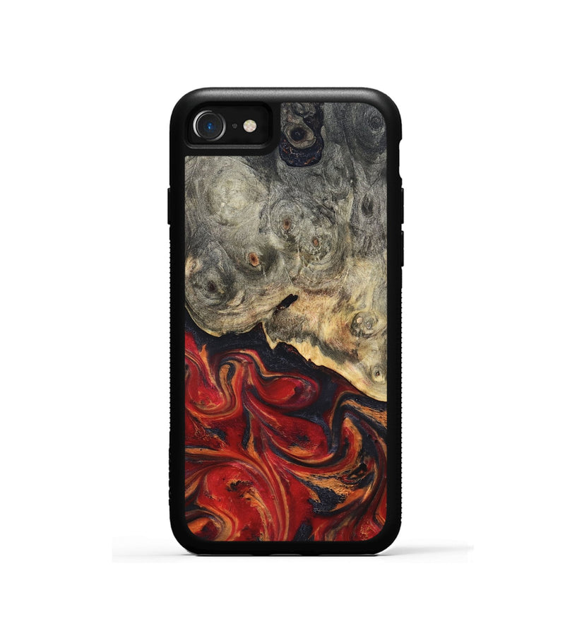 iPhone SE Wood Phone Case - Urban (Red, 820502)