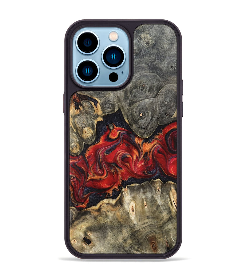 iPhone 14 Pro Max Wood Phone Case - Juliet (Red, 820503)