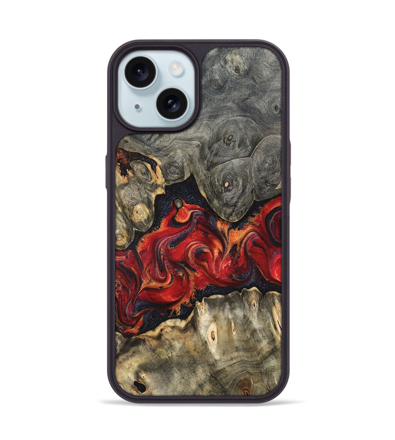 iPhone 15 Wood Phone Case - Juliet (Red, 820503)