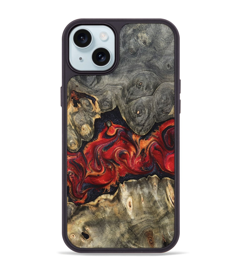 iPhone 15 Plus Wood Phone Case - Juliet (Red, 820503)