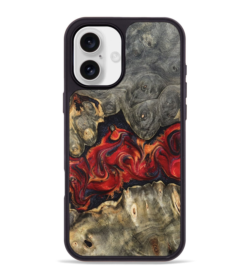 iPhone 16 Plus Wood Phone Case - Juliet (Red, 820503)