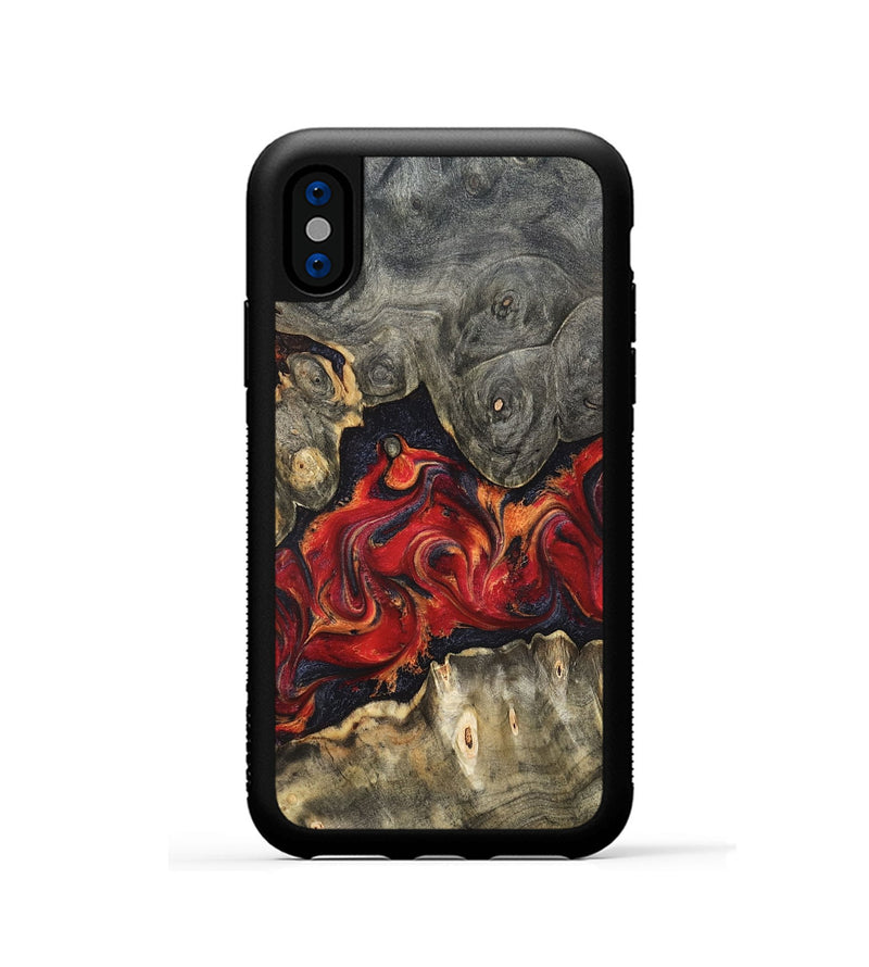 iPhone Xs Wood Phone Case - Juliet (Red, 820503)