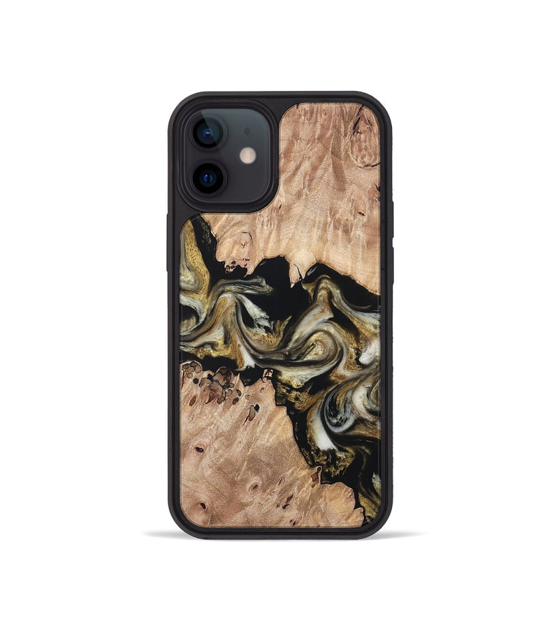 iPhone 12 mini Wood Phone Case - Ludwig (Black & White, 820504)