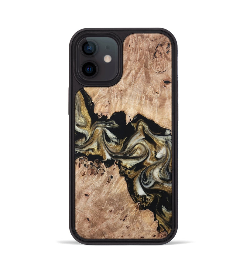 iPhone 12 Wood Phone Case - Ludwig (Black & White, 820504)