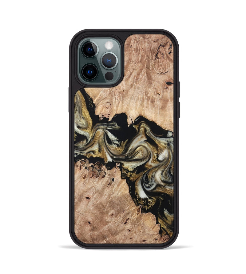 iPhone 12 Pro Wood Phone Case - Ludwig (Black & White, 820504)