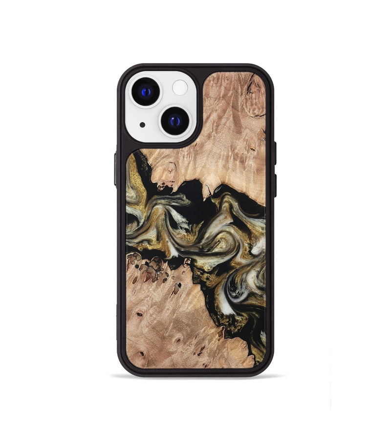 iPhone 13 mini Wood Phone Case - Ludwig (Black & White, 820504)
