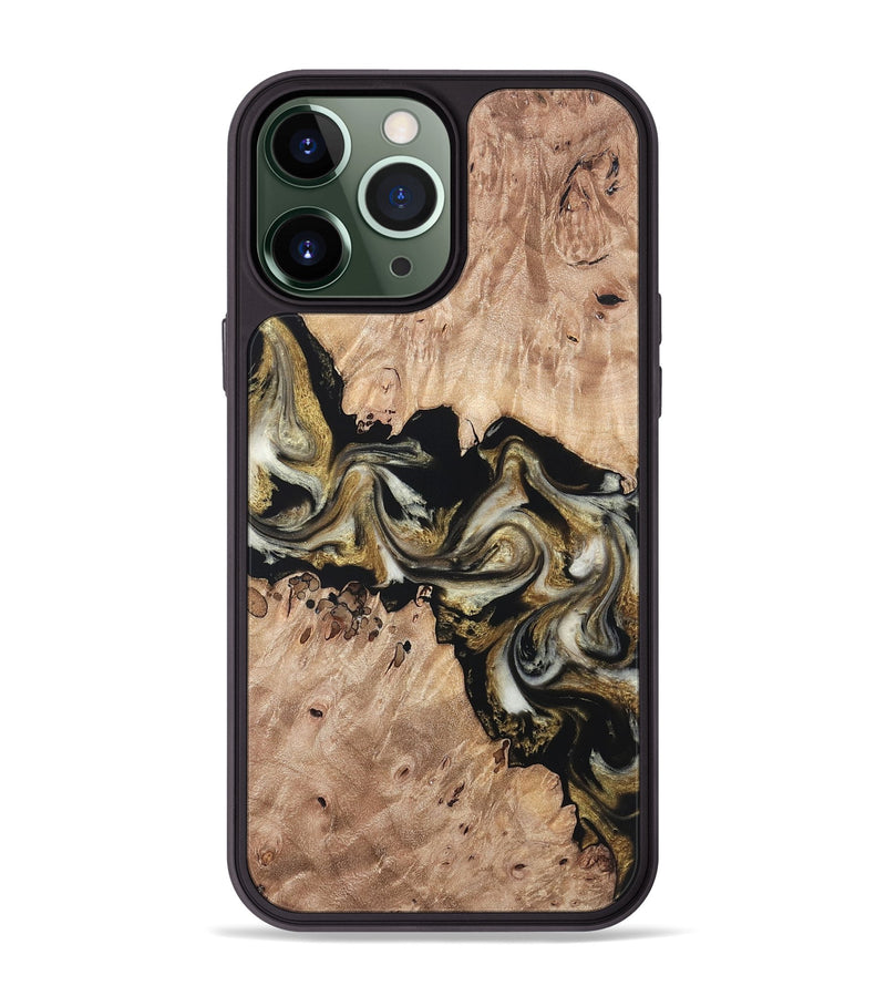 iPhone 13 Pro Max Wood Phone Case - Ludwig (Black & White, 820504)