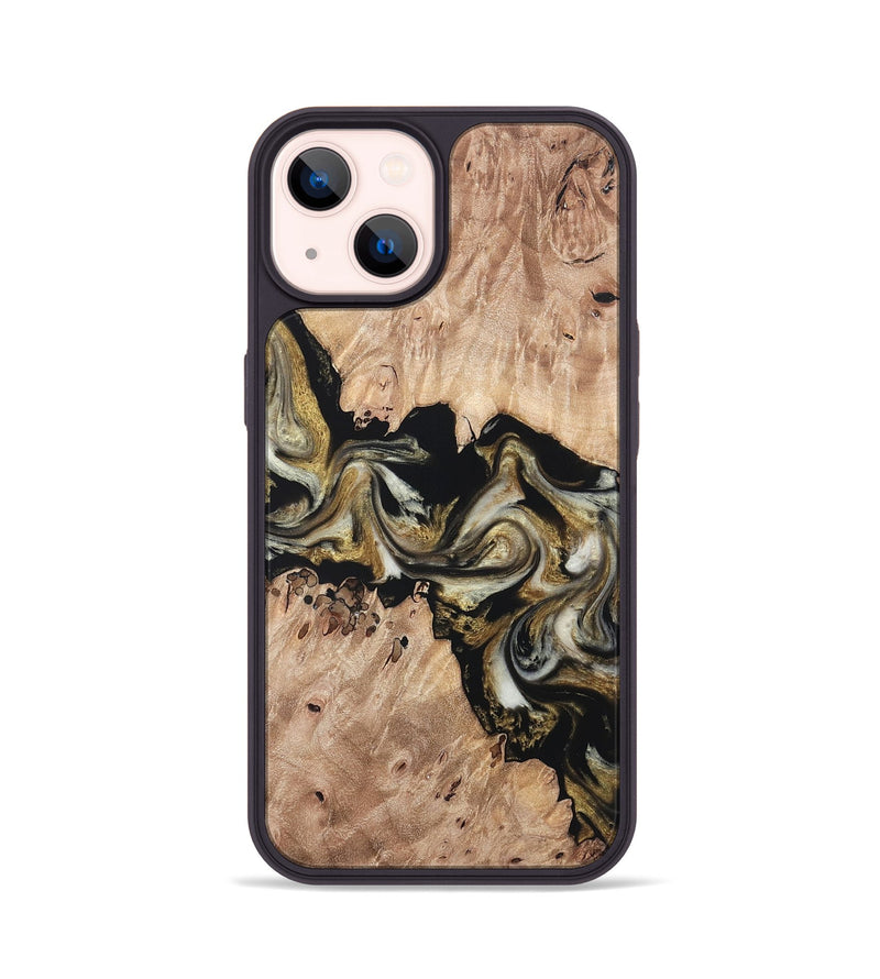 iPhone 14 Wood Phone Case - Ludwig (Black & White, 820504)