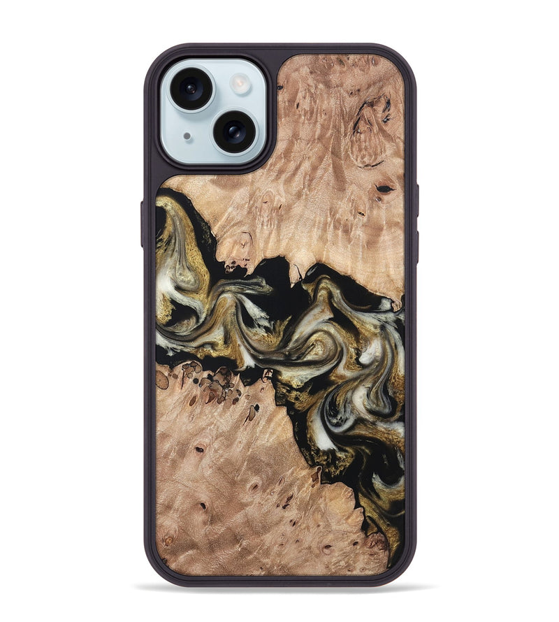 iPhone 15 Plus Wood Phone Case - Ludwig (Black & White, 820504)