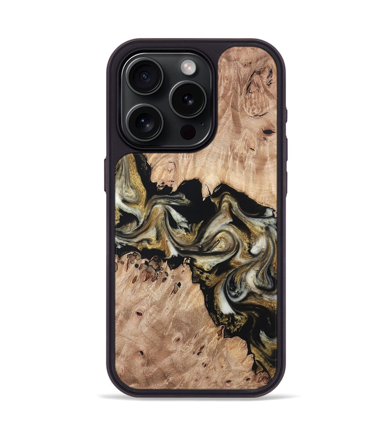 iPhone 15 Pro Wood Phone Case - Ludwig (Black & White, 820504)