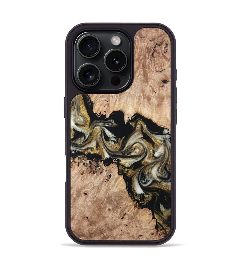 iPhone 16 Pro Wood Phone Case - Ludwig (Black & White, 820504)